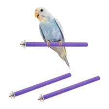 2Pcs 25 x 1.8 cm L x W Wood Perch Stand Colorful Paw Grinding Stick, Purple