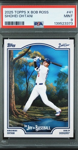 2025 Topps X Bob Ross Joy of Baseball Shohei Ohtani #41 PSA 9 MINT Dodgers