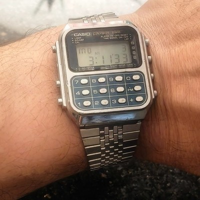 1982 Vintage Rare Casio CA-901 Turquoise Edition Calculator Game Watch Module134