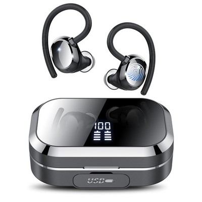 KT1 Bluetooth Headphones Earbuds 120H Playtime Wireless Charging IPX7 Deep Bass