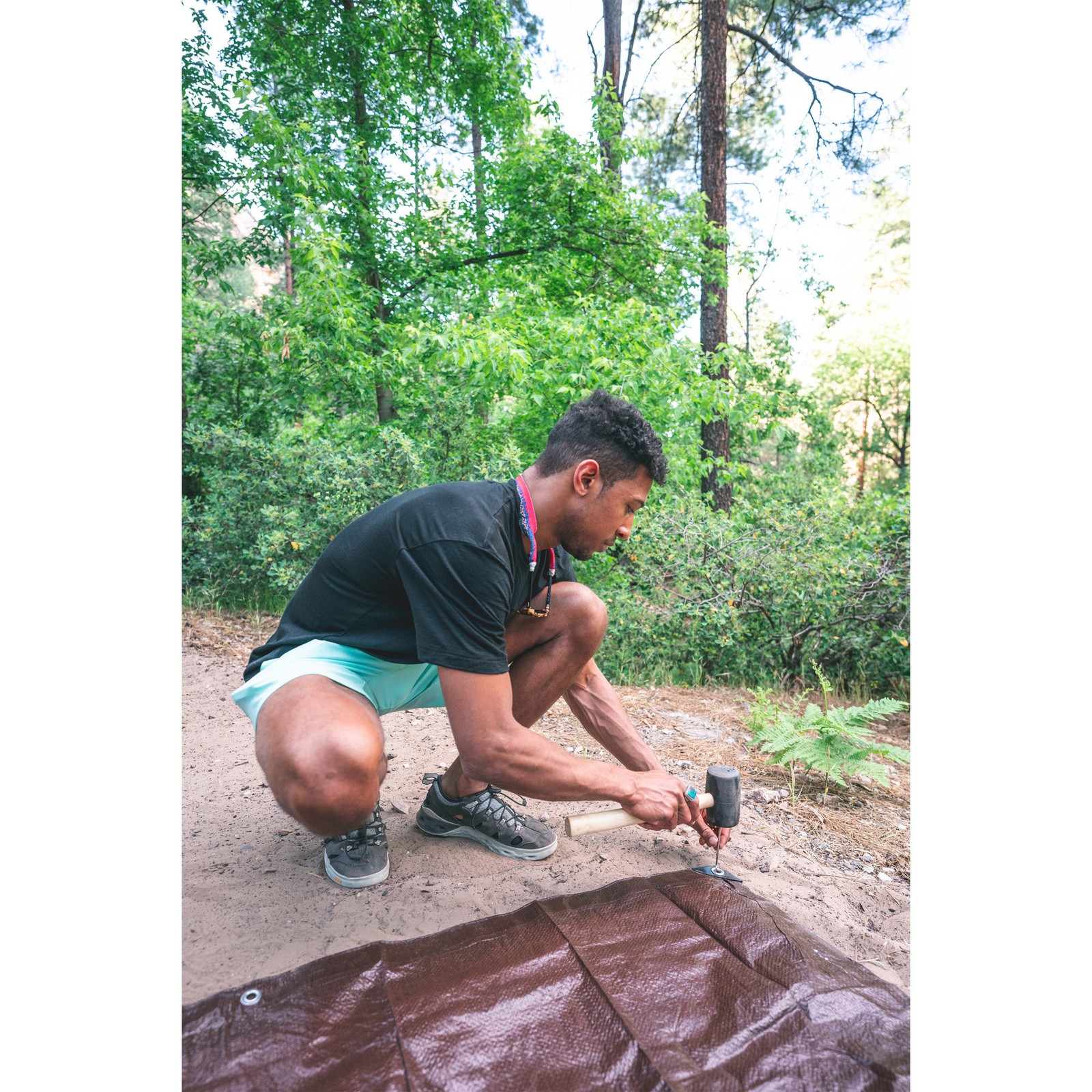 Stansport Light-Duty Rip-Stop Tarp 5' x 7' - Brown - 2 Pack