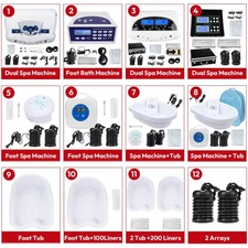 Detox Foot Bath Spa Machine Foot Bath Tub Basin Ionic Cell Relax Spa Massager US