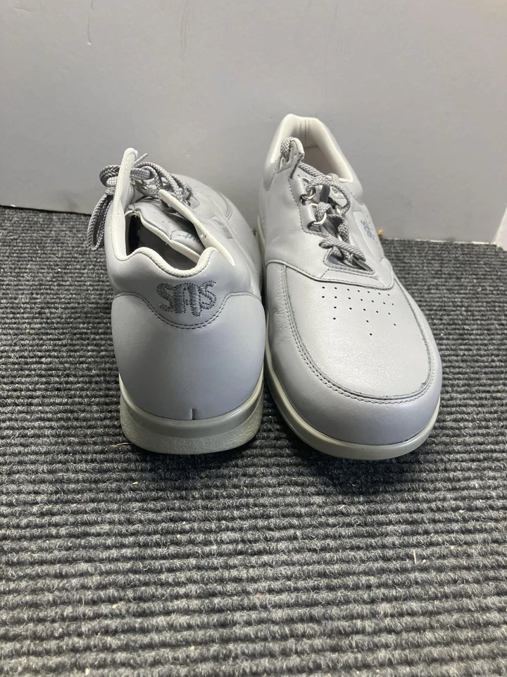 Tênis SAS Time Out Masculino Tamanho 13.5 Médio Couro Branco Conforto Caminhada - Imagem 3 de 4