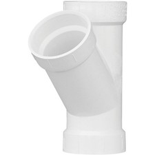 Charlotte Pipe 2 In. Schedule 40 DWV Hub PVC Wye PVC 00600  1000HA Charlotte