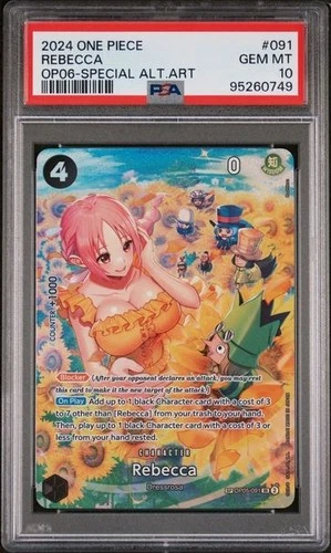 PSA 10 Rebecca SP OP05-091 English One Piece Special Alternate Art