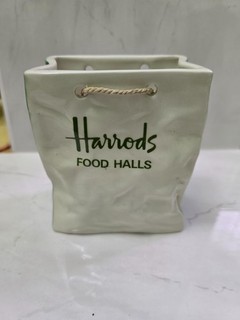 HARROD'S HAND CRAFTED IN STAFFORDSHIRE ENGLAND CARLTON WARE CERAMIC BAG