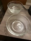 Corning Pyrex #464 2 Glass Bowls 300ml 4-1/2" Mint !