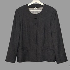 Klass Collection Jacke Rundhals Anthrazit Größe UK 20 Formal Buisness