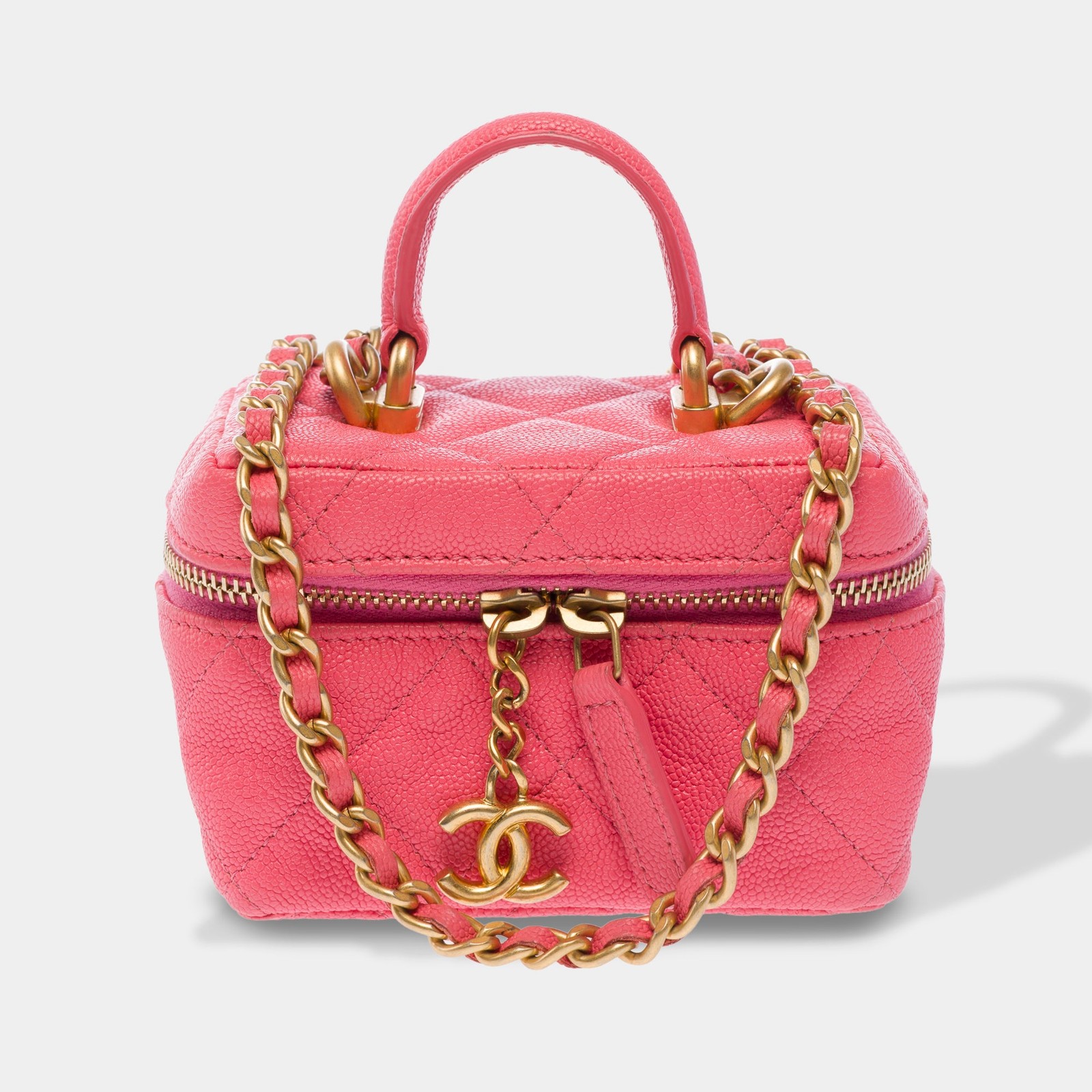 Chanel Vanity Shoulder Bag Women Pink One Size