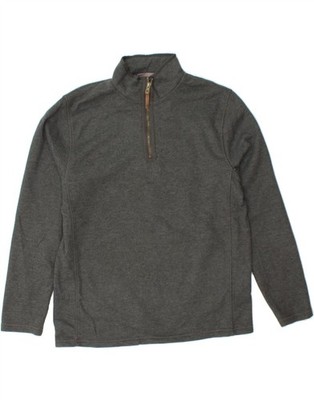 Mountain Warehouse Damen Zip Neck Sweatshirt Pullover UK 18 XL Grau Baumwolle AY01