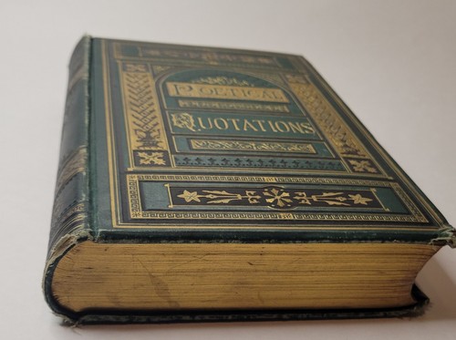 Antique 1880 Poetical Quotations RARE 13,600 Quotes Gold Gilding 500+ Authors - Picture 2 of 21