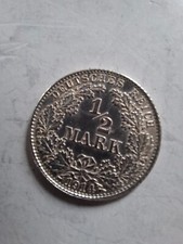 1/2 Mark Deutsches Kaiserreich M&uuml;nze von 1914 D vorz&uuml;glich + 2. Exemplar