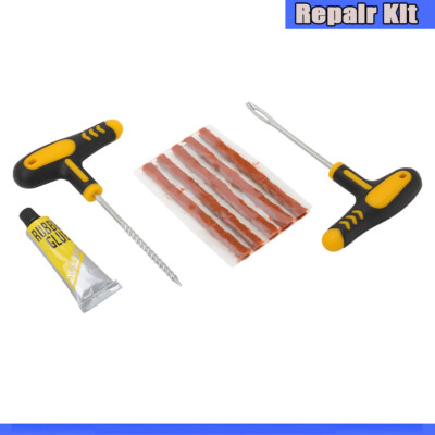 7pcs Car Tubeless Tyre Tire Puncture Repair Plug Kit Needle Patch Fix Tools