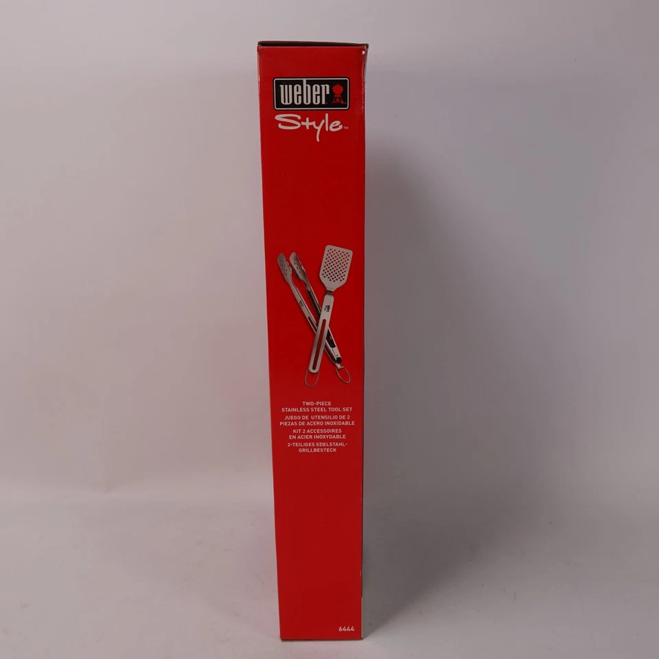 Weber Style 2 pc Stainless Steel Tool Set New - Image 4 of 4