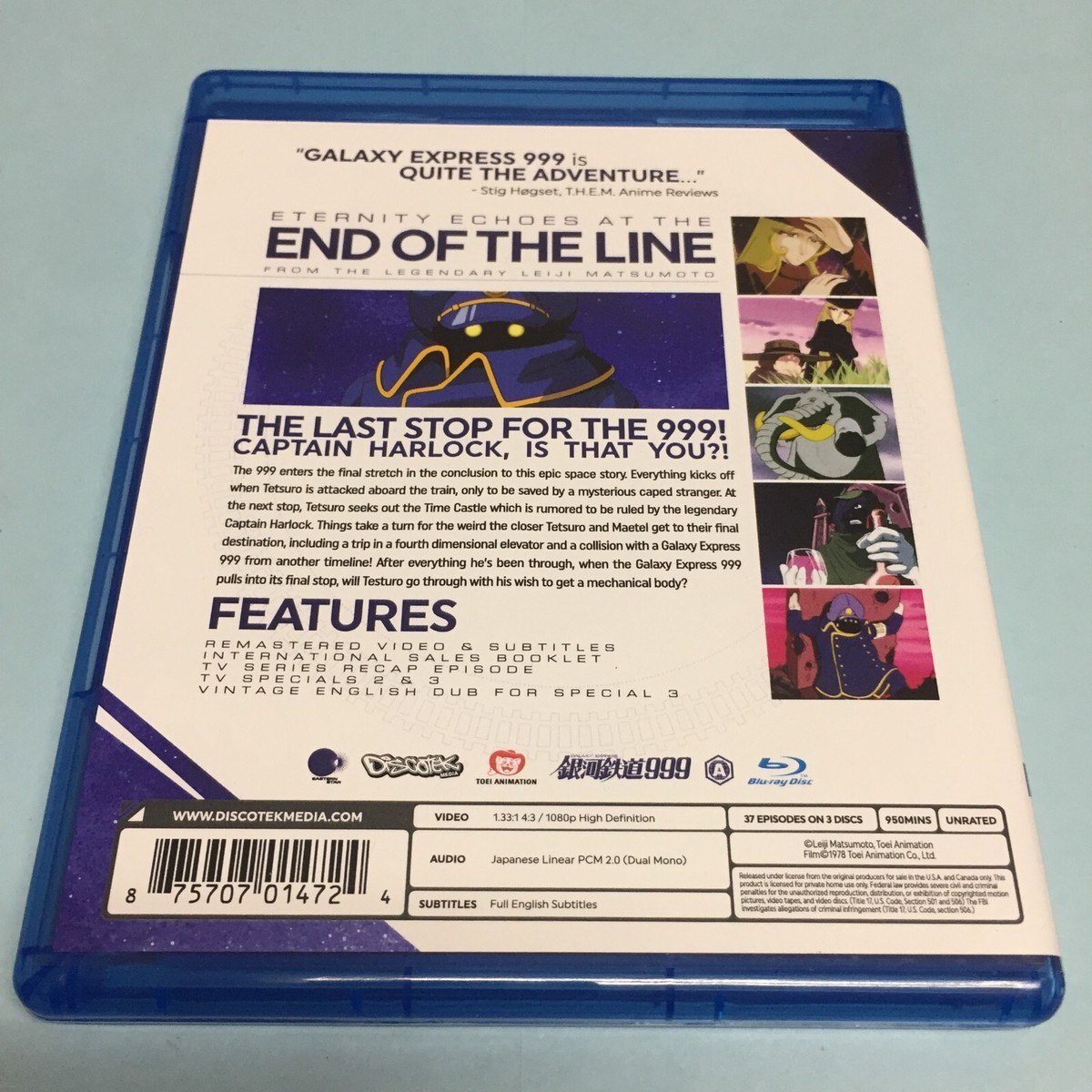 Galaxy Express 999 TV Series Part 3 EPS 77-113 Blu Ray