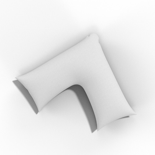 V Shaped Pillow with Flannelette Thermal V Pillowcase Back&Neck Support 74x34cm - Picture 34 of 35