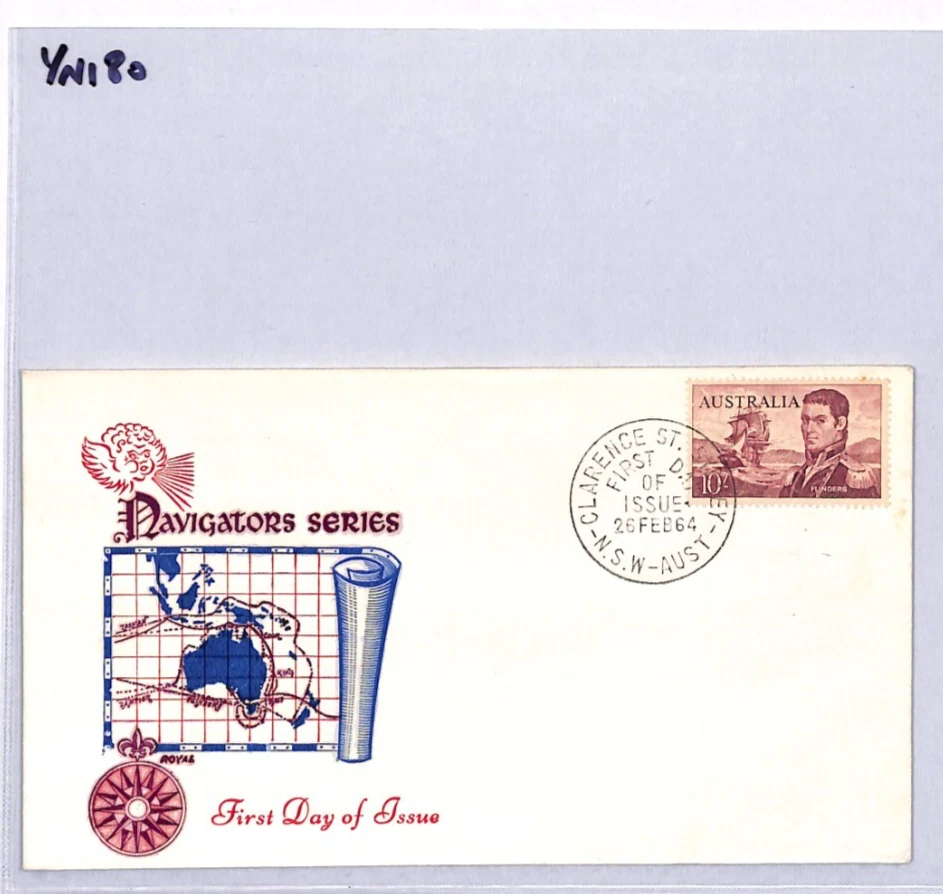 AUSTRALIA 1964 FDC *NAVIGATORS* 10s Flinders ILLUSTRATED First Day Cover YN180 - Image 4 of 4