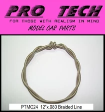 PTMC 24 12"X.080 Scale Braided Line Search LBR Model Parts PRO TECH