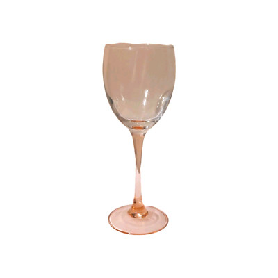 Vintage Luminarc Pink Rose Stemmed Wine Glass 7.75'' Made in France
