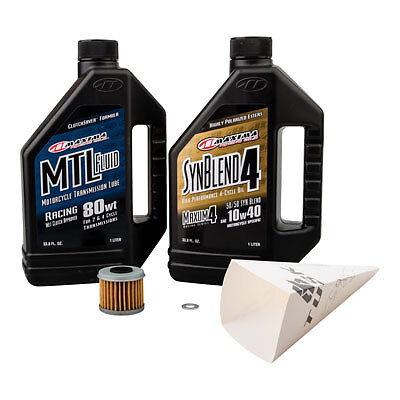 Tusk 4-Stroke Oil Change Kit Maxima 10W-40 Synthetic Blend 04-17 HONDA CRF250R/X