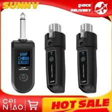 Wired to Wireless Microphone System Converter Transmitter Receiver Rechargeable