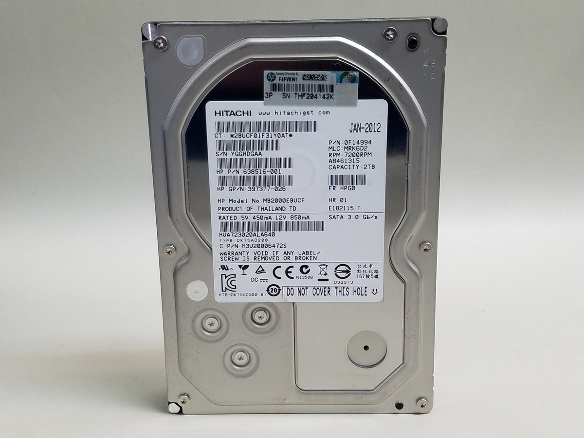 hua723020ala640、PN 0?F15126、MLC mrk910、IBM 2tb SATA 3.5ハードドライブ hua723020ala640、PN 0?F15126、MLC mrk910、IBM 2tb SATA 3.5