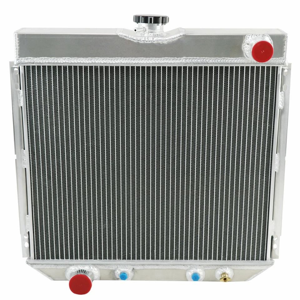 4-Row Radiator+Shroud Fan+Relay For 1969-1970 Ford Mustang 1971-1979 Maverick Foto 3 de 4