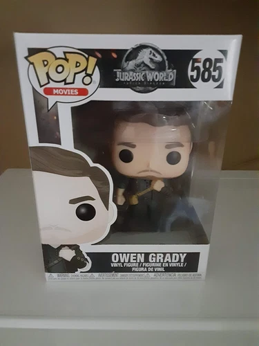 FUNKO POP Movies JURASSIC WORLD FALLEN KINGDOM #585 Owen Grady VAULTED + PROTECT