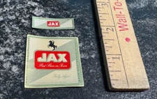 VINTAGE JAX BEER MINI BOTTLE & NECK LABEL JACKSON BREWING CO NEW ORLEANS LA