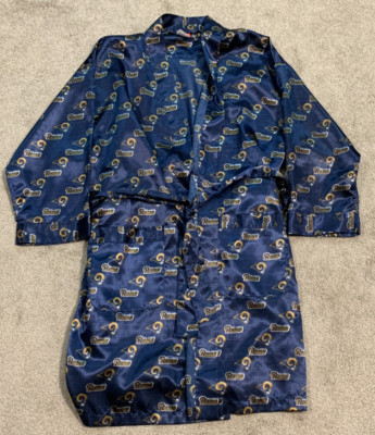 St Louis Rams NFL For Her Satin Robe with Belt  Womens Size M/L Blue Silky Soft
