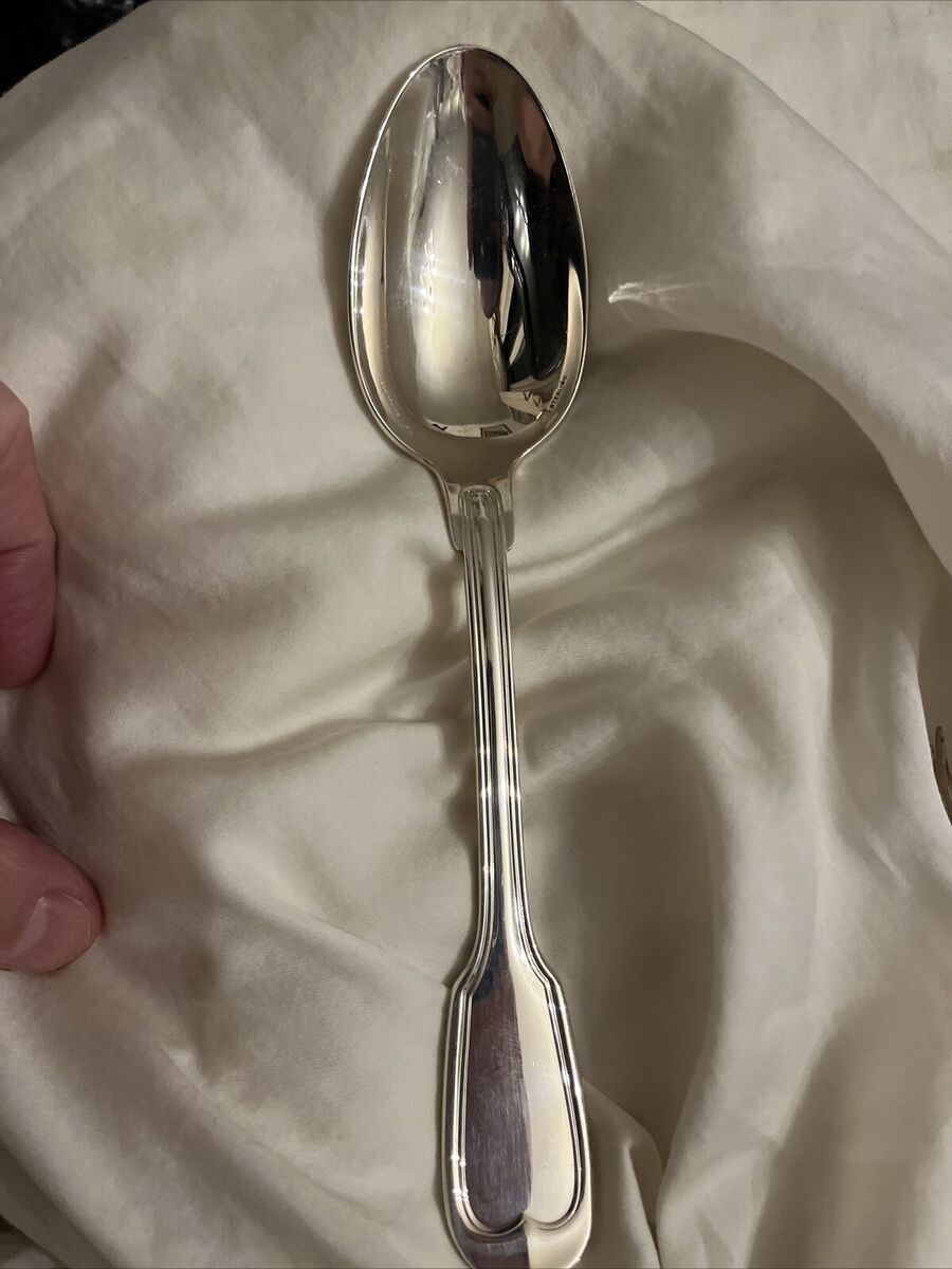 Very Rare Christofle Chinon Fiddle Large Spoon Sterling Very Rare Christofle Chinon Fiddle Large Spoon Sterling