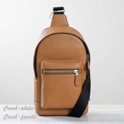 NWT Coach 2540 West Pack Leather Sling Bag In Silver/Light