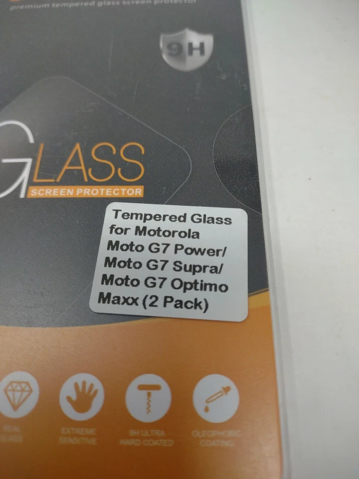[Paquete de 2] Protector de pantalla de vidrio templado Supershieldz para Motorola Moto G7 Power Foto 4 de 4