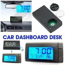 Car Dashboard Digital LCD Desk Table Date Calendar Ornaments Small Clock USA