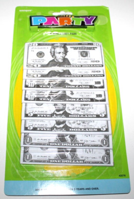 Unique Party Mini Play Money Pads - 8 Ct