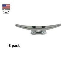 12 pack 6" Cast Iron Galvanized Dock Cleat Rope Tie Down Anchor Marine Boat