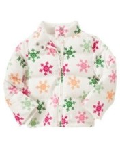 GYMBOREE CHEERY ALL THE WAY SNOWFLAKE PUFFER JACKET 3 4 5 6 7 8 10 12 NWT