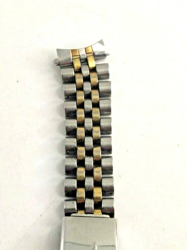 Correa de reloj pulsera Longines Jubilee chapada en acero/oro Ref 37631 - 18 mm usada Foto 4 de 4