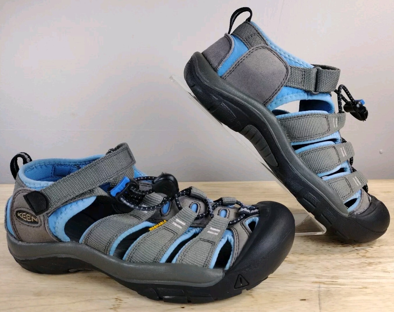 Sandali acqua Keen Newport escursionismo punta chiusa H2 giovani bambini grigio blu Taglia 3