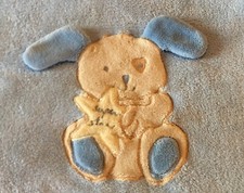Snugly Baby Blue Security Blanket PUPPY DOG With Floppy Ears Holding Super Star