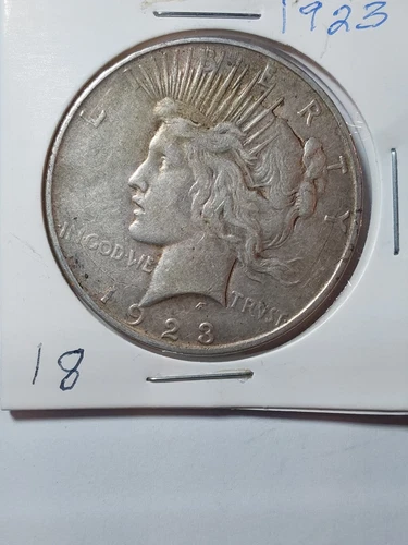 1923 US Peace Silver Dollar Circulated Extremely Fine