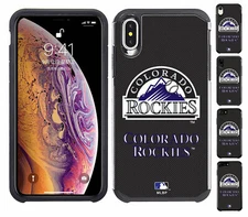 Official MLB ShockProof Hybrid Cover Case for Cell Phone - Colorado Rockies 