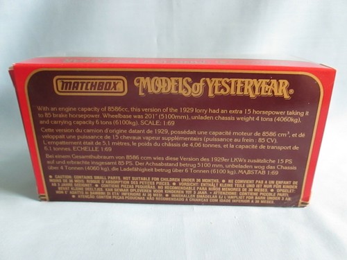 Matchbox Models of Yesteryear Y41-1 1932 Mercedes Benz L5 Lorry "Howaldtswerke" - Picture 2 of 7