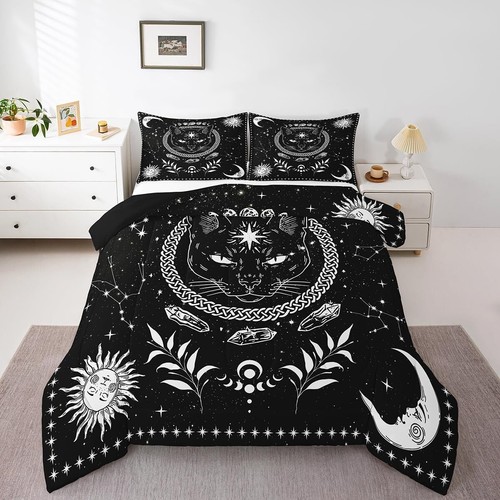 Twin All-Season Animal Print Comforter Set with Pillowcase - Bohemian Style - Picture 8 of 9