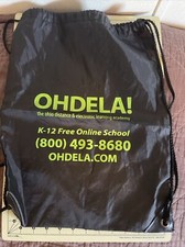 Cornhole Drawstring Cinch Sack Backpack School Tote Gym Beach Travel Bag BLACK