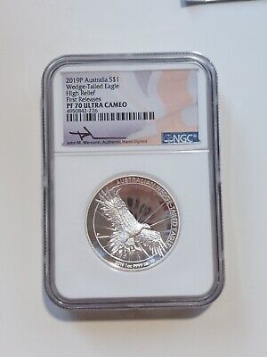 【新品】イーグル銀貨 Eagle 2019-W PCGS PR70 FDOI 2019 S $1 Enhanced Reverse Proof Silver Eagle PCGS PR70 FDOI