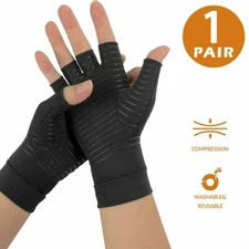 S - XL 2pcs Copper Arthritis Compression Gloves Hand Support Joint Pain Relief