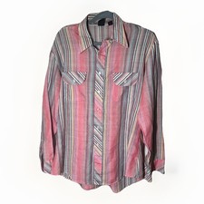 Jeans Joint Perma Prest Sears Vintage Button Down Size L