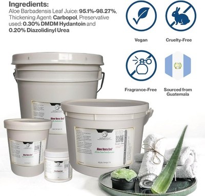 Aloe Vera Gel-Thickened & concentrated-Pure Natural & Undiluted, Guatemala