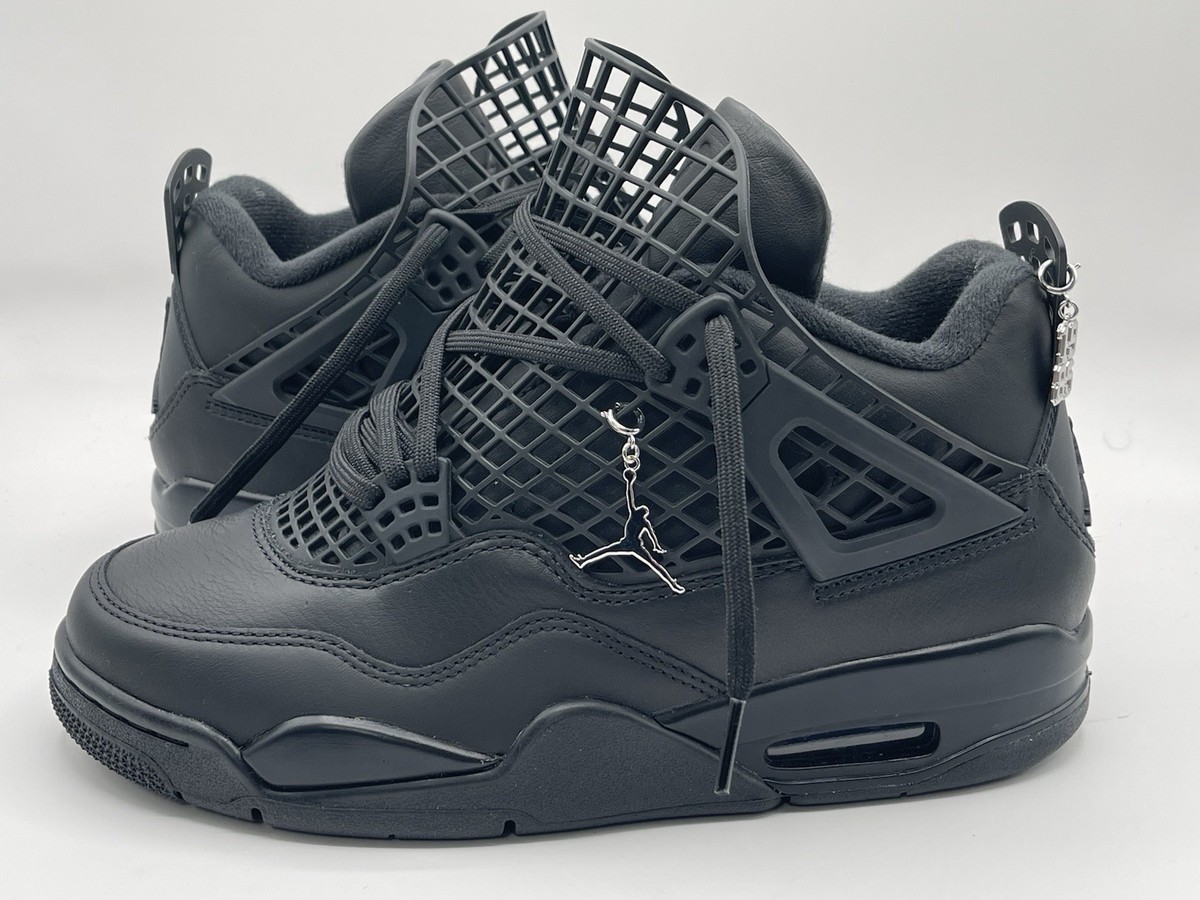 Nike Air Jordan 4 Retro 'Net - Black' Silver FN7251-001 Women's 8